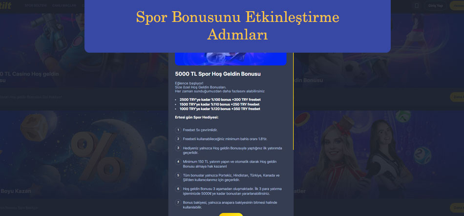 spor bonusunu